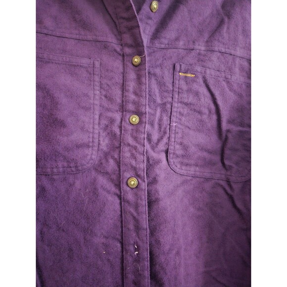 Women's Eddie Bauer Purple and Tan Button-up Shirt - Picture 4 of 7